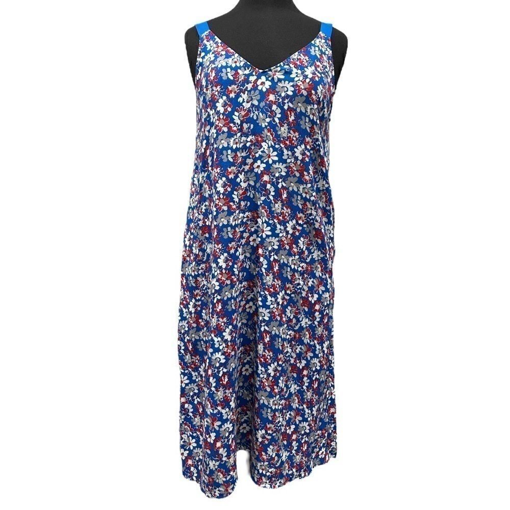 π
Ίragβ& Bone Estell Floral Crepe Sleeveless Midi Dress Sz S
